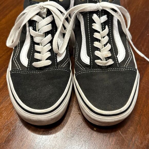 Vans Black Old Skool Suede and Canvas Lace Up Sneakers Women’s 7.5 Men’s 6 US - Picture 2 of 8
